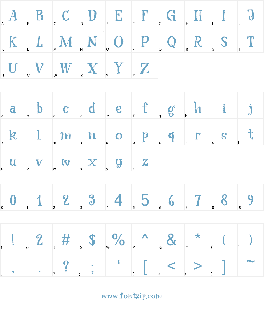 After Nightfall DEMO Font Character